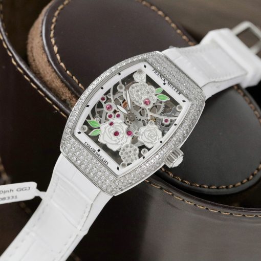 Đồng hồ Franck Muller V32, màu trắng, Size 36mm