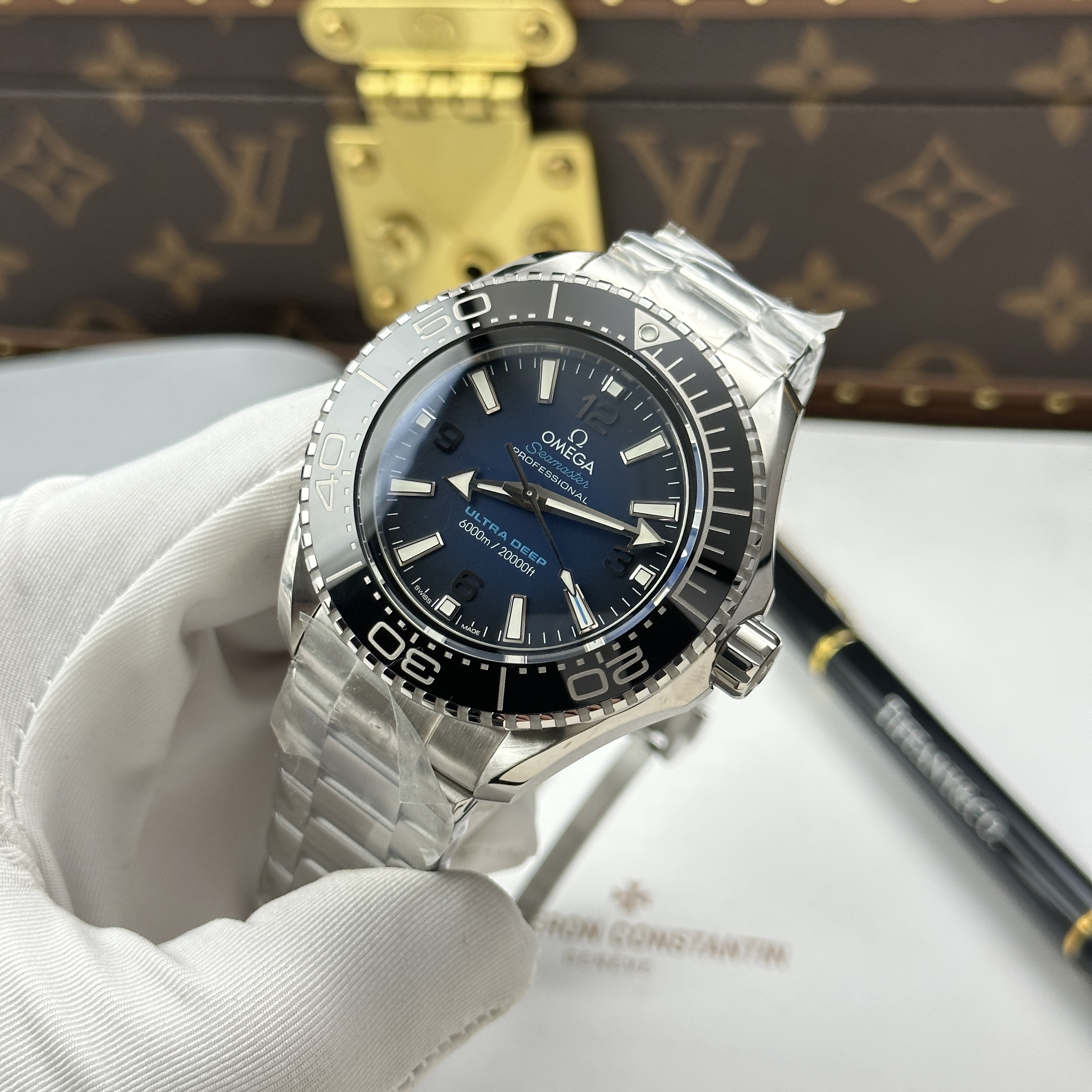 Đồng hồ Omega Seamaster Planet Ocean 6000M Ultra Deep — Size 45.5mm, Dây thép