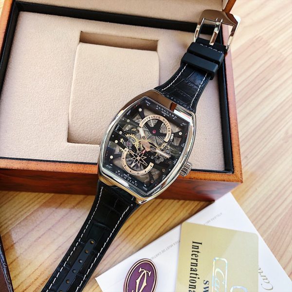 Đồng hồ nam Franck Muller Vanguard Yachting V45 Black, Size 44x54mm, máy cơ Thuỵ sĩ ETA