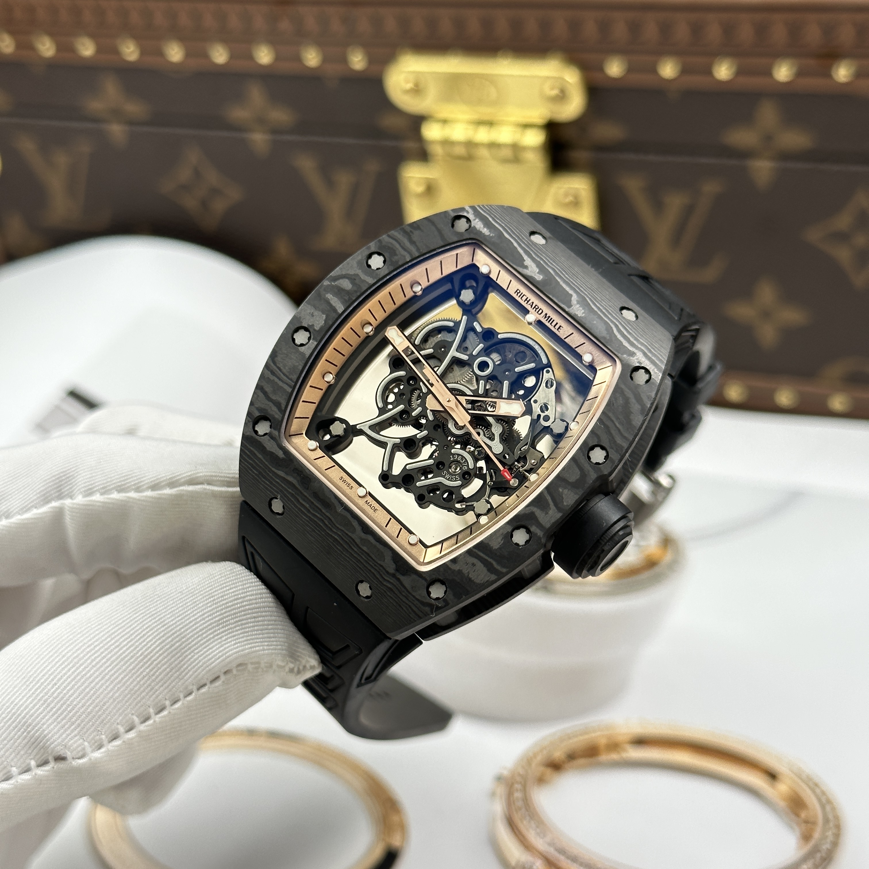 Đồng hồ Richard Mille RM 055, Size 43mm, viền vàng