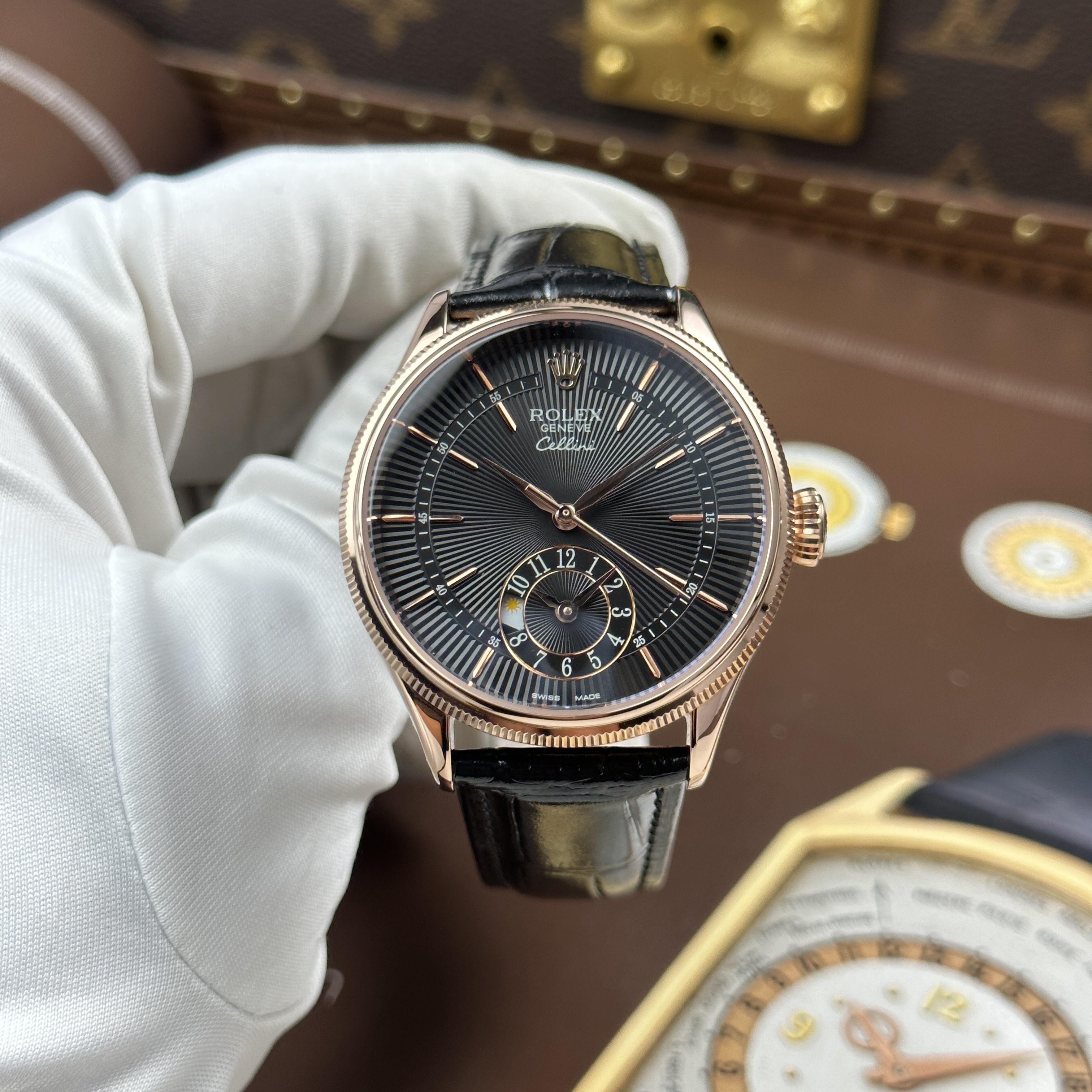 Đồng hồ Rolex Cellini Dual Time 50529 & 50525 • Size 39mm, cao cấp nhất thị trường