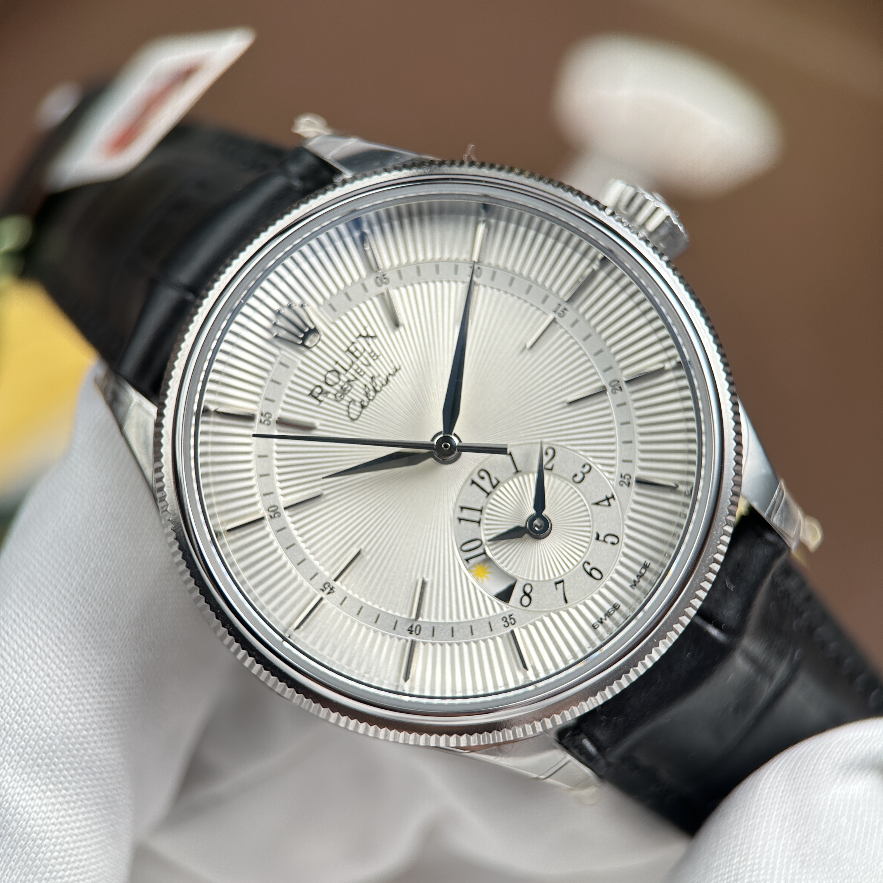 Đồng hồ Rolex Cellini Dual Time 50529 & 50525 • Size 39mm • White