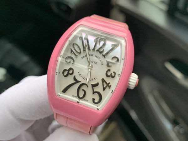 Đồng hồ Franck Muller Vanguard V32 nữ màu hồng, Thụy Sỹ, Size 36mm