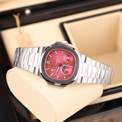 Đồng hồ Patek Philippe Nautilus 5712 Fake 1:1 mặt số màu cherry, size 40mm