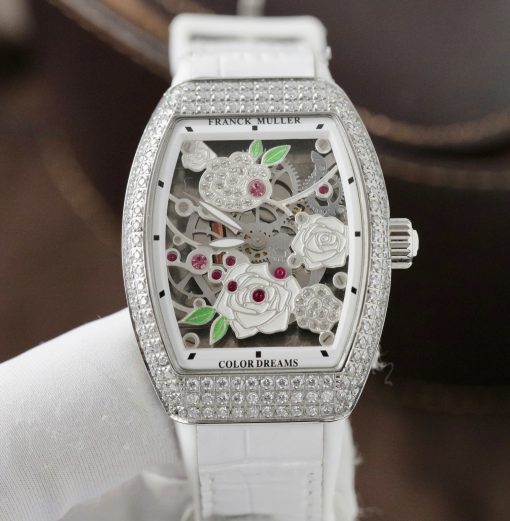Đồng hồ Franck Muller V32, màu trắng, Size 36mm