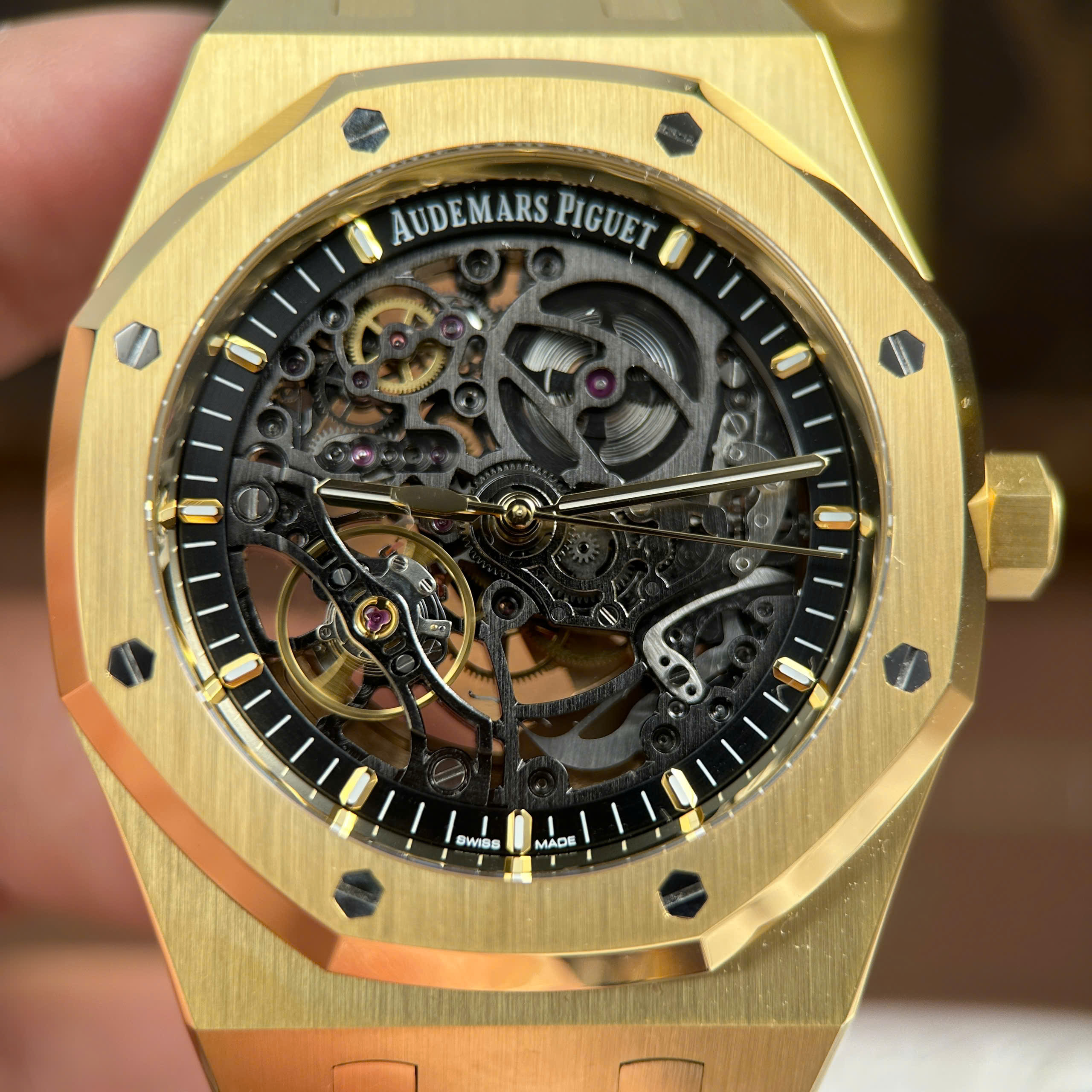 Đồng hồ Audemars Piguet Royal Oak Openworked Frosted 15412 • Size 41mm, Gold