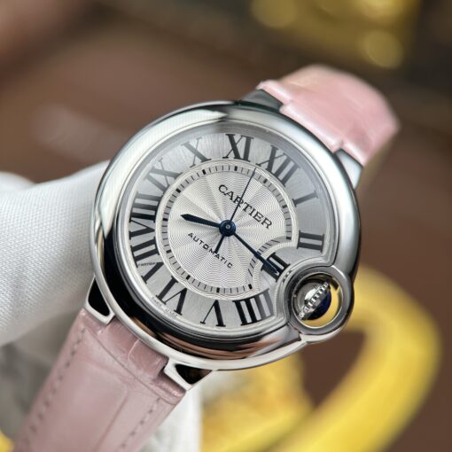 Đồng hồ Cartier Ballon Bleu, màu hồng máy cơ tự động, Size 33mm