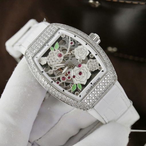 Đồng hồ Franck Muller V32, màu trắng, Size 36mm