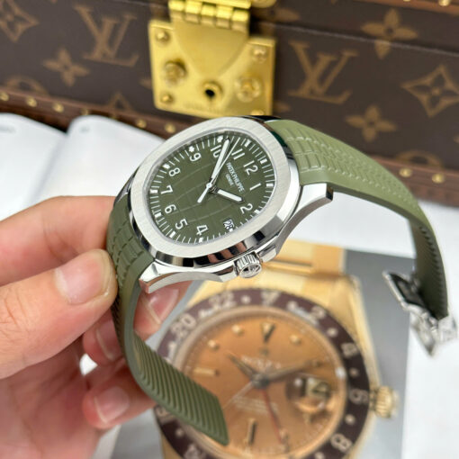 Đồng hồ Patek Philippe Aquanaut 5168, mặt xanh lá cây tinh chỉnh, Size 42,2mm