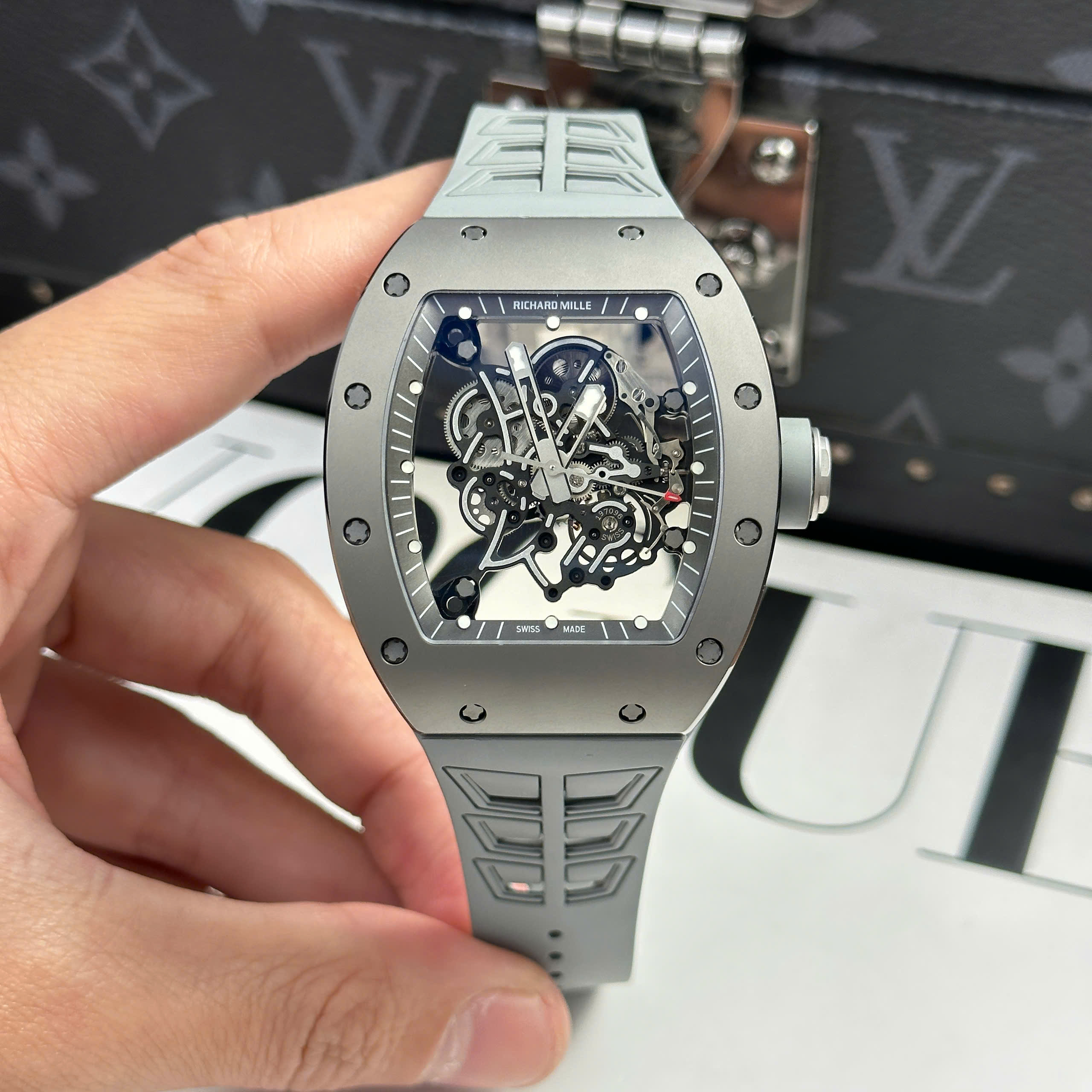 Đồng hồ Richard Mille RM055 Bubba Watson Grey Boutique Edition, size 42.7 x 49.9mm, Xám