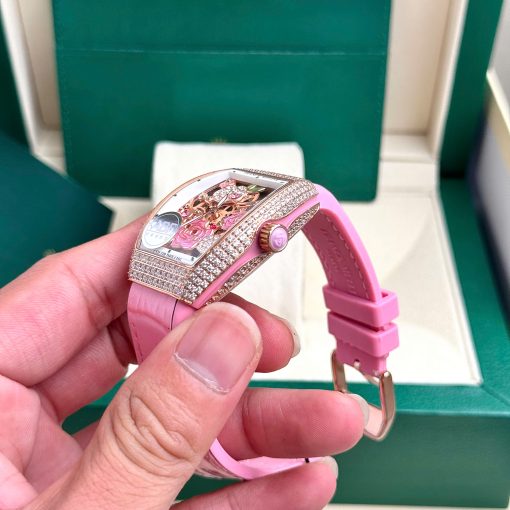 Đồng hồ Franck Muller V32, màu hồng, Size 36mm