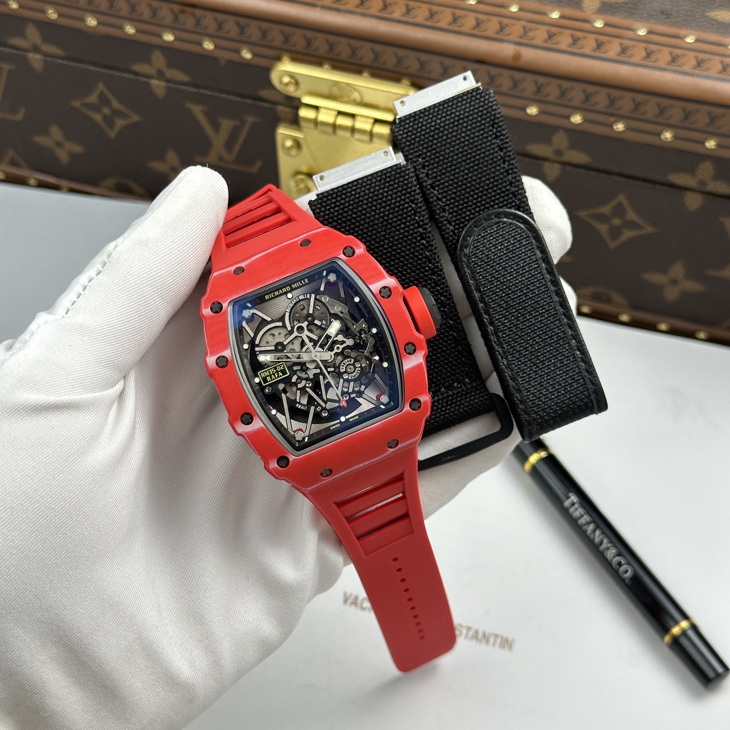 Đồng hồ Richard Mille RM35-02 Rafael Nadal Red Quartz TPT • Size 44.5mm x 49.94mm