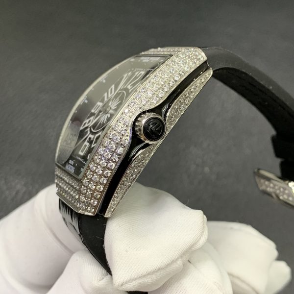 Đồng hồ Franck Muller nữ đính kim cương nhân tạo, Size 30x38mm