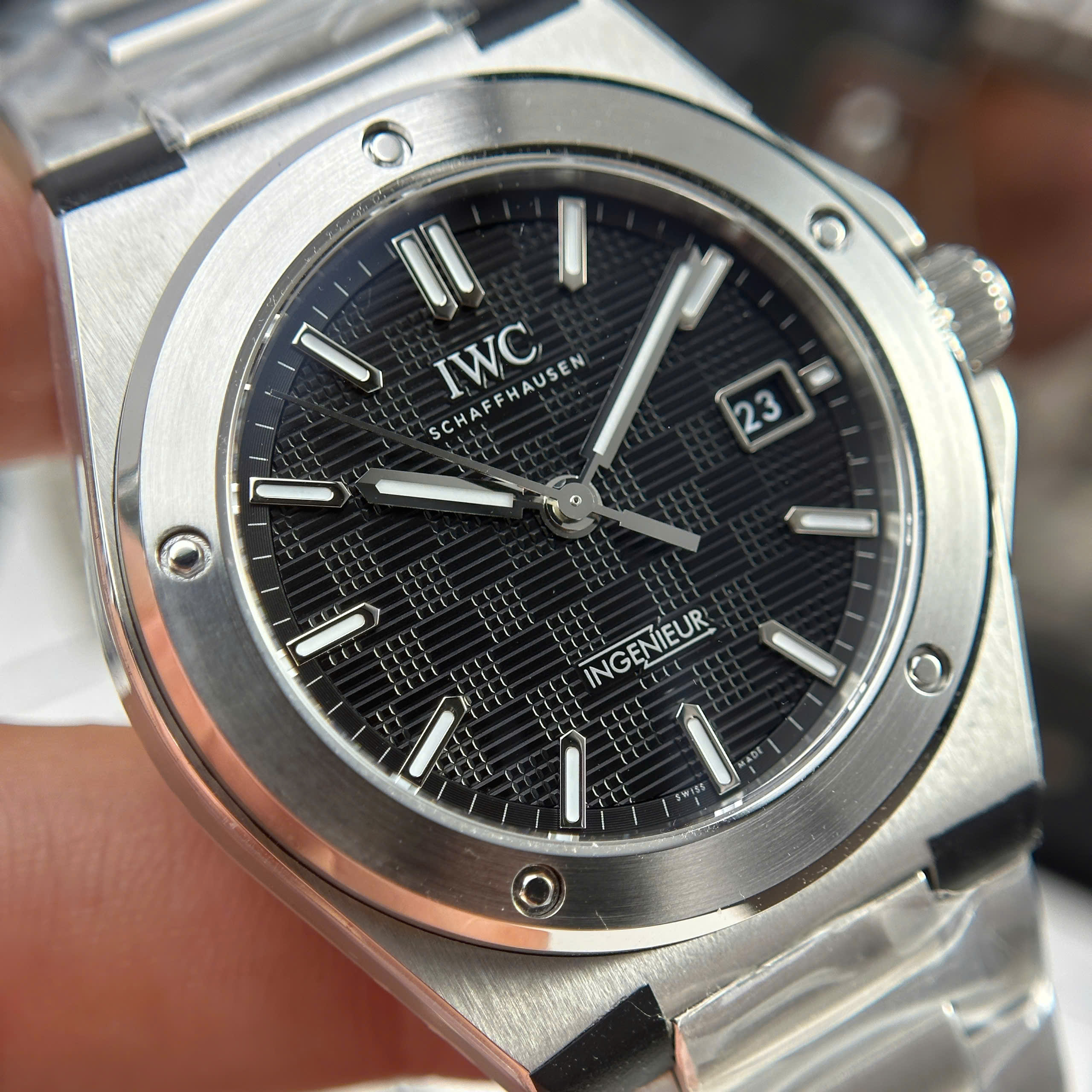  Đồng hồ IWC Ingenieur, Size 40mm, màu đen xám