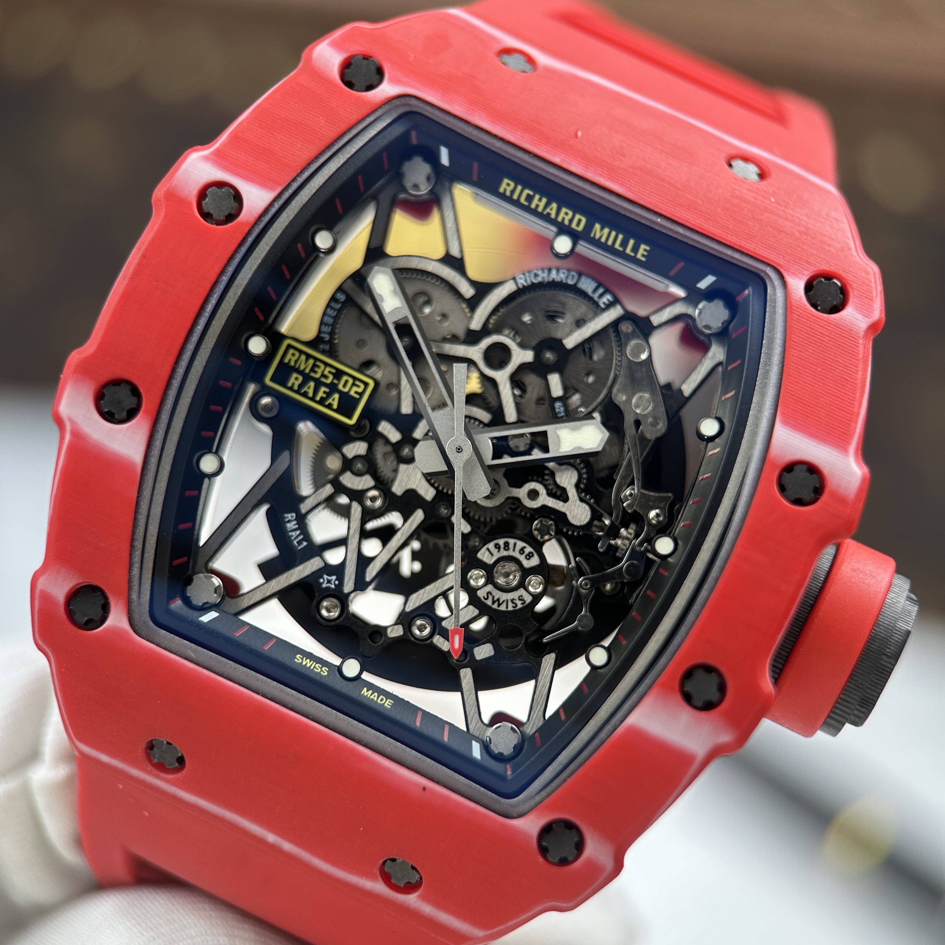 Đồng hồ Richard Mille RM35-02 Rafael Nadal Red Quartz TPT • Size 44.5mm x 49.94mm