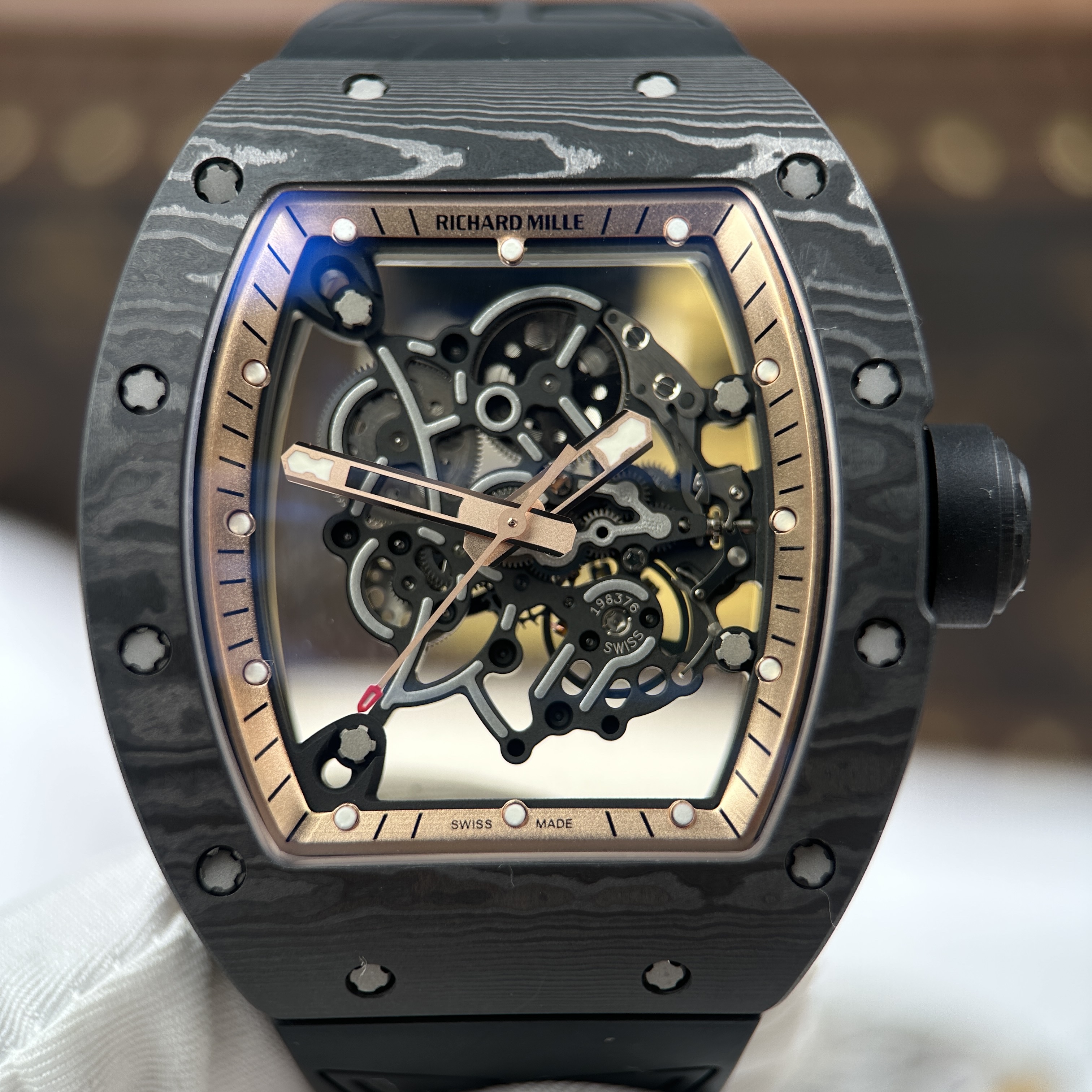 Đồng hồ Richard Mille RM 055, Size 43mm, viền vàng