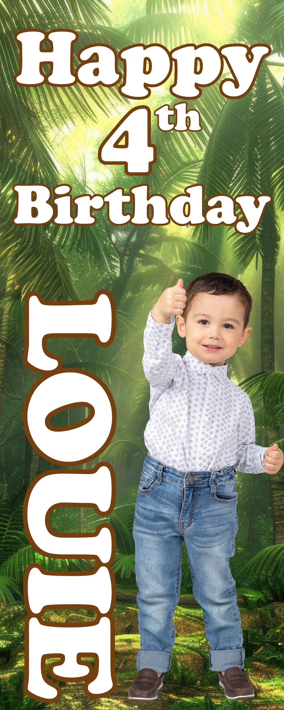 Custom Vertical Event Banner, Photo, Logo, Wedding, Birthday, Corporate