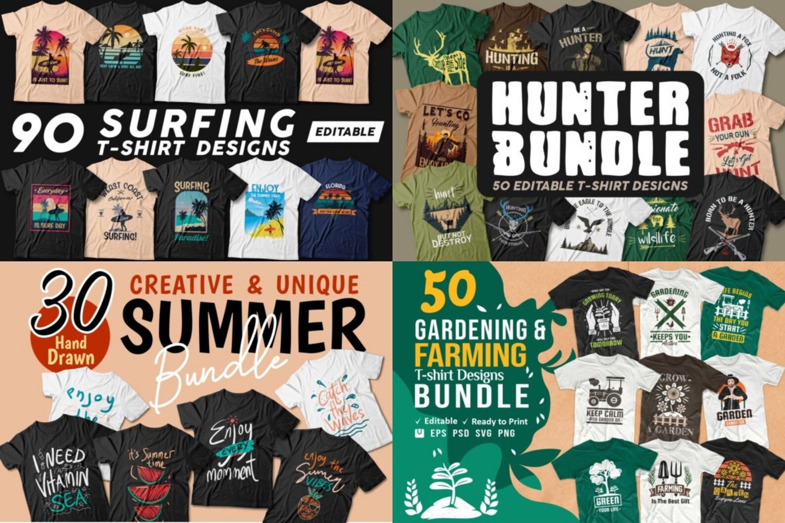 1000+ Ready-to-Use T-Shirt Designs Bundle