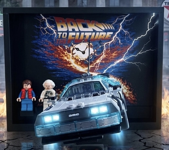 LEGO Back to the Future DeLorean Display Stand