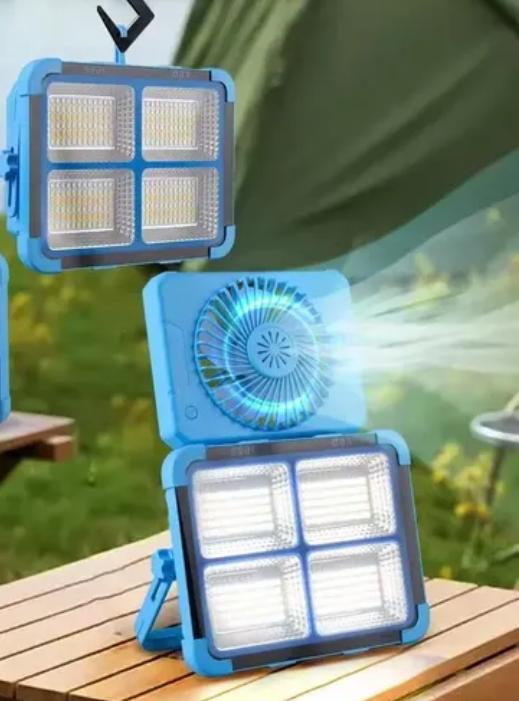 Lámpara Portátil LED con Ventilador