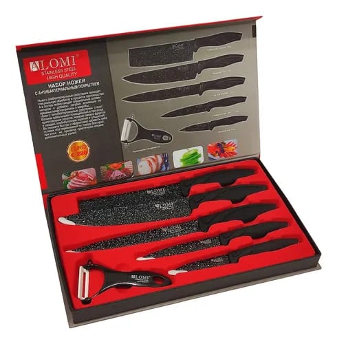 Set de cuchillos de cocina rosa
