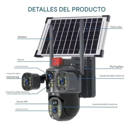 Cámara de Seguridad Solar V380 4G