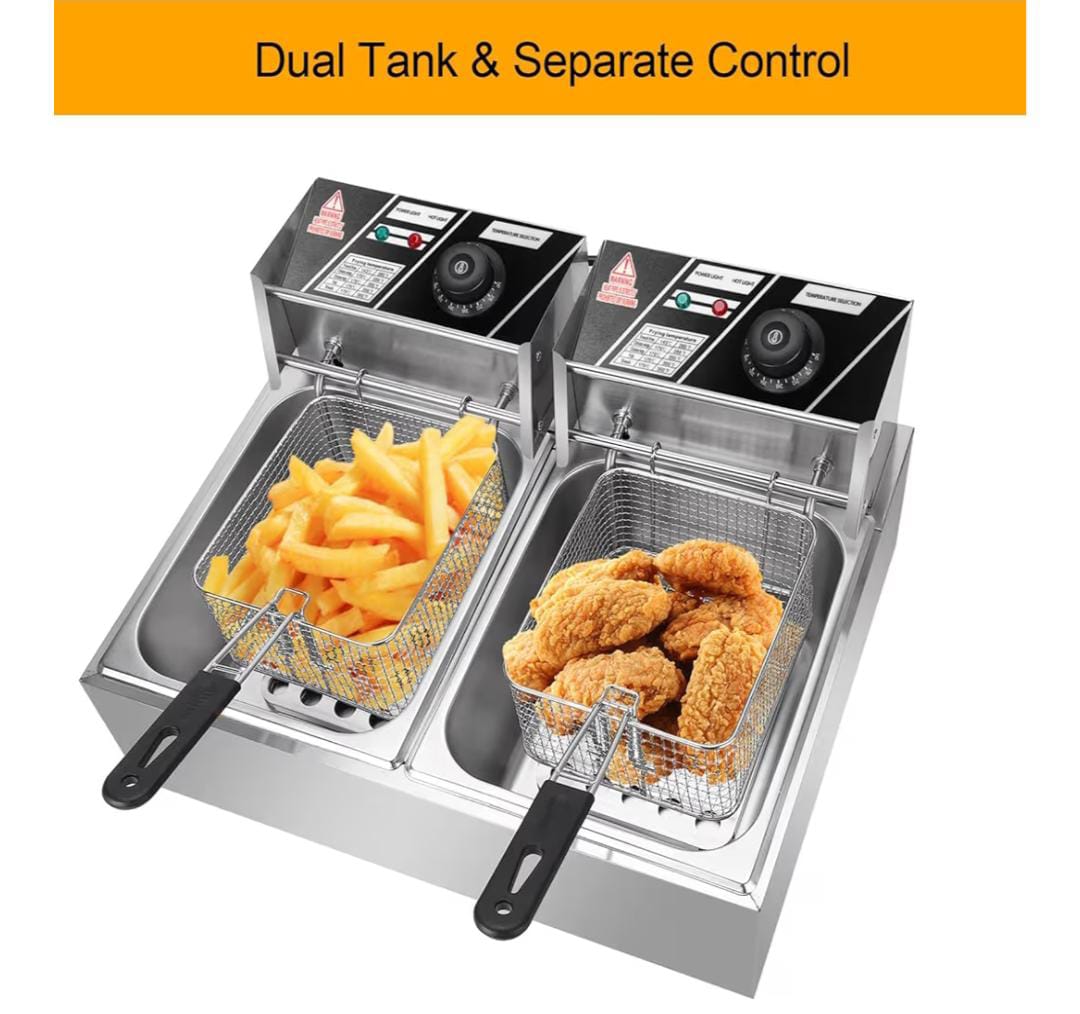 Freidora eléctrica doble