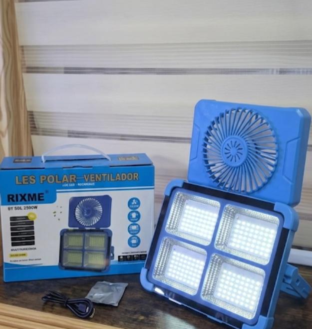 Lámpara Portátil LED con Ventilador