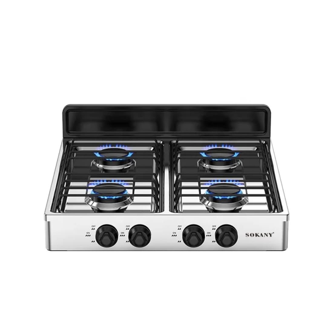 Estufa de Gas SOKANY SK-07010 estufa de mesa de cuatro hornillas en acero inoxidable