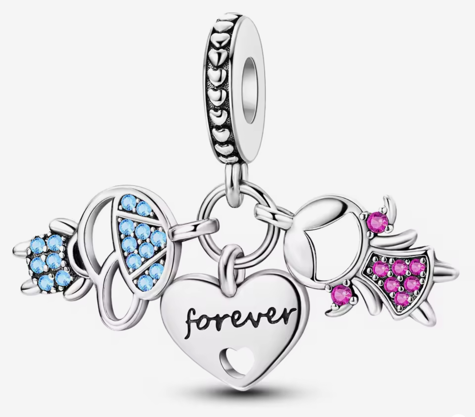 Charm Familia Forever Niña & Niño – Plata de Ley 925