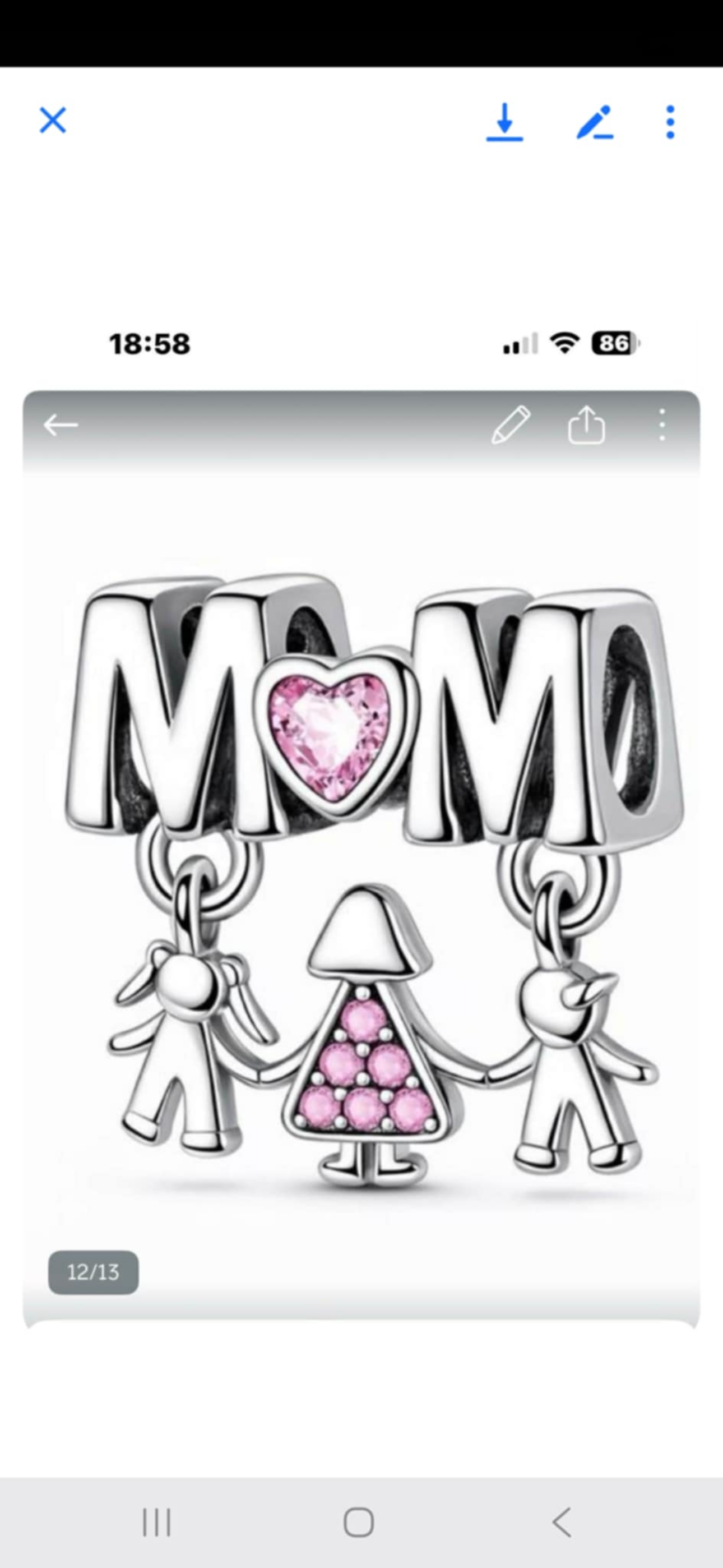 Lote Pulsera de Plata ' y 2 charms