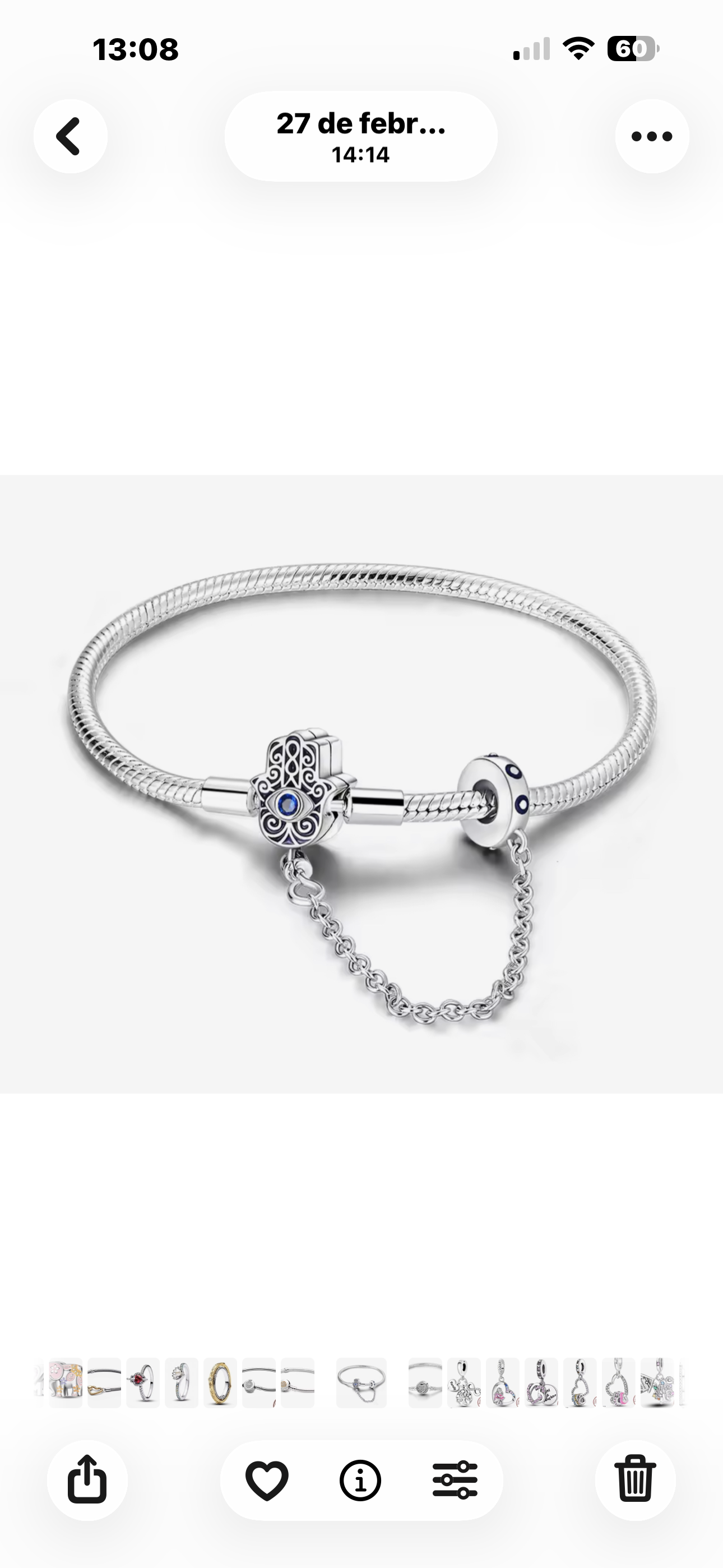 Lote Pulsera de Plata ' y 2 charms