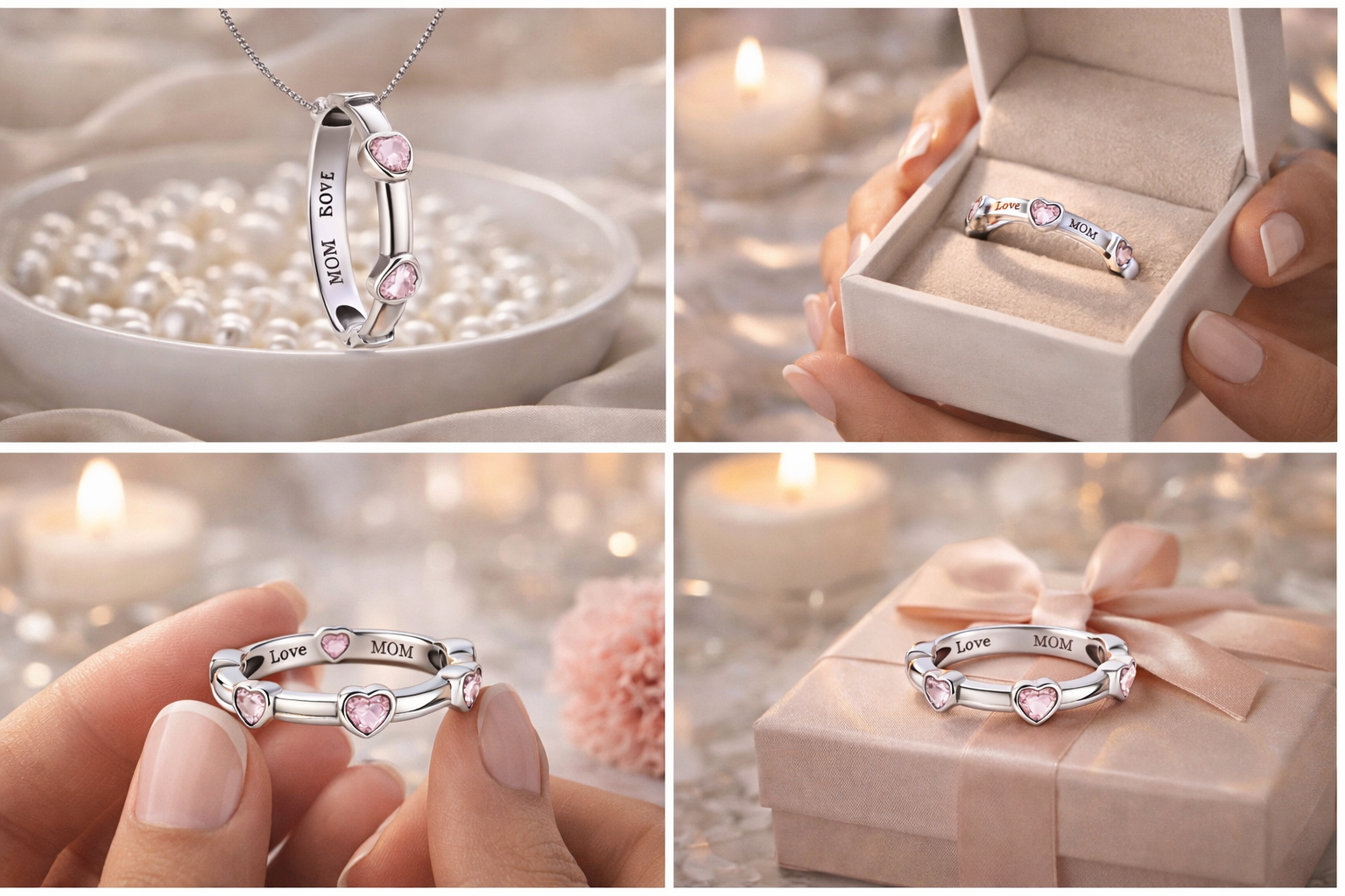 Anillo de Plata Amor para Mamá