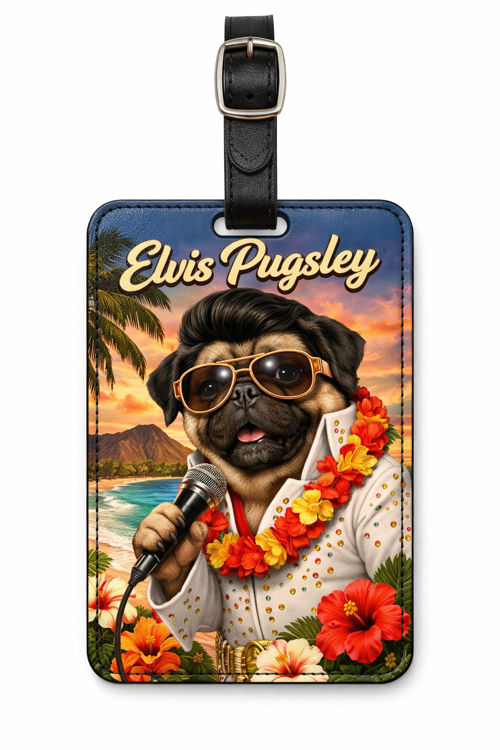 Elvis Pugsley Luggage Tag