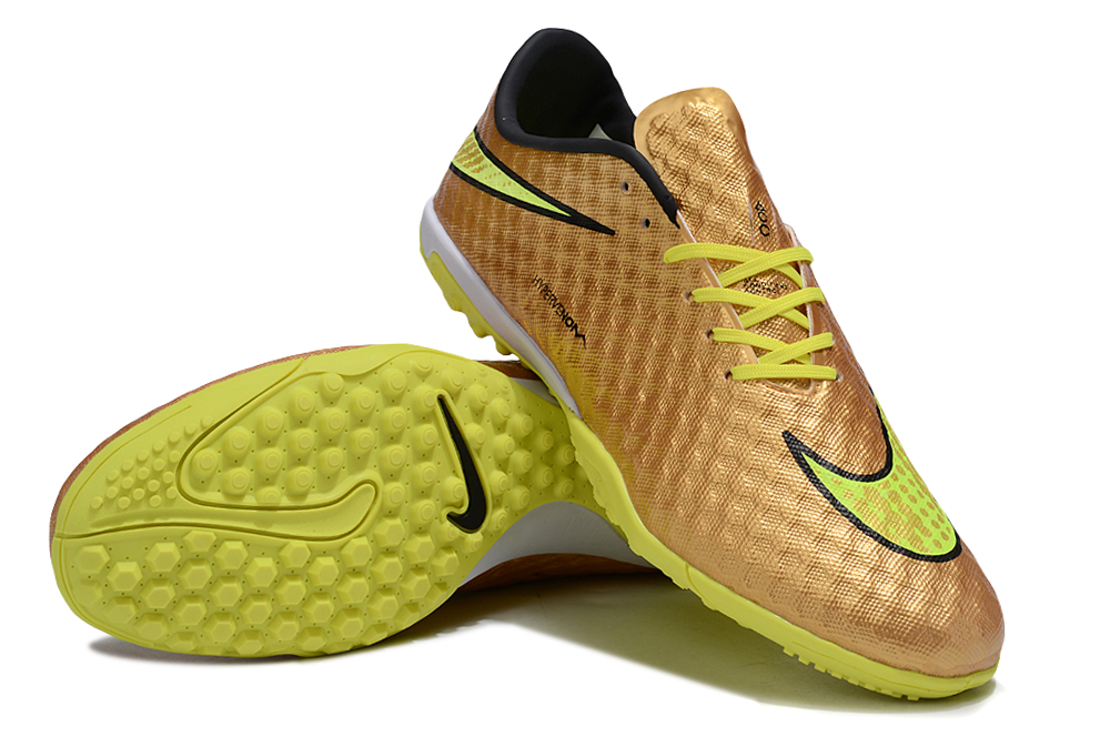 Chuteira Society Nike Hypervenom Phelon Dourado Preto