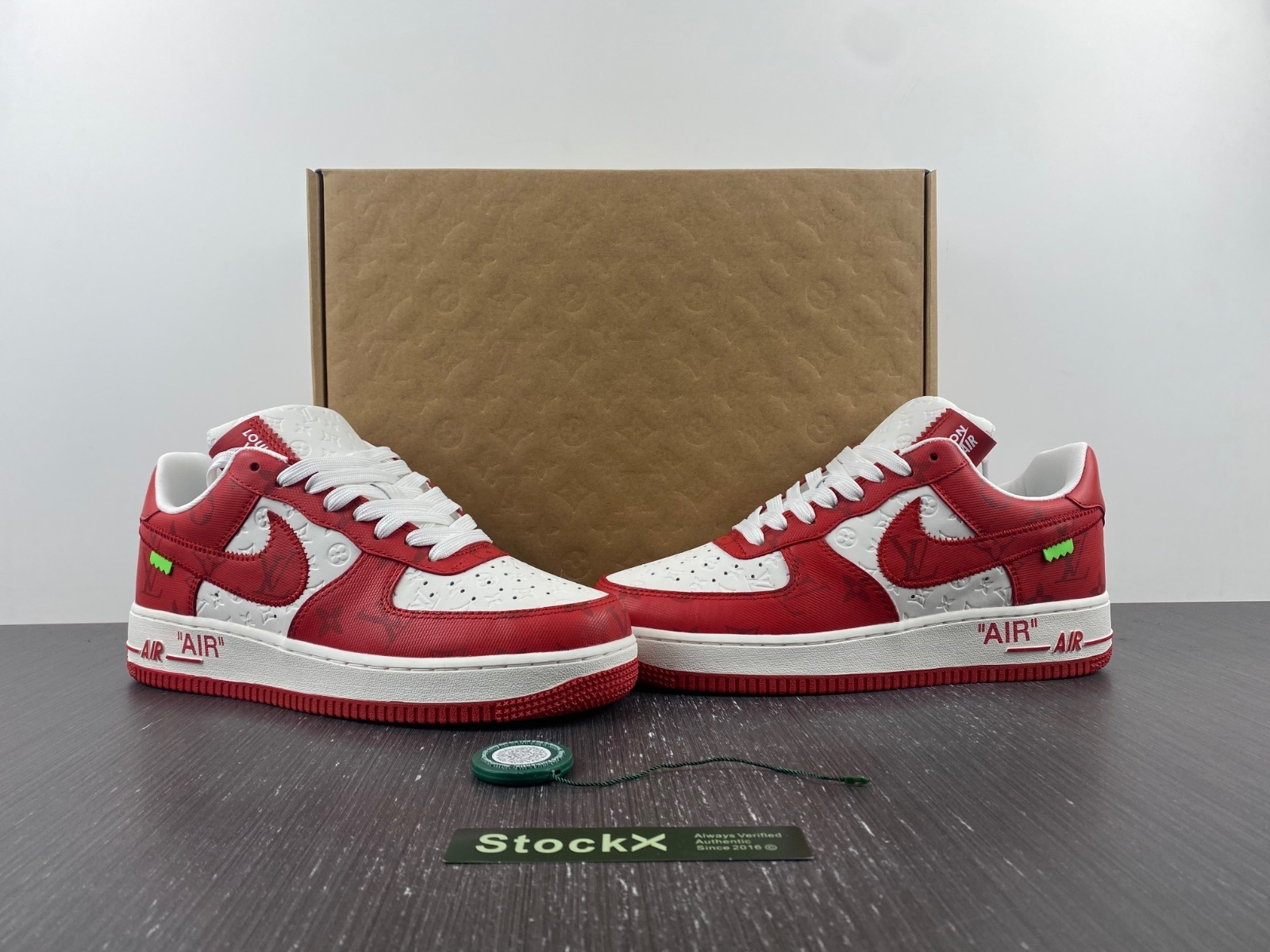 Louis Vuitton x Nike Air Force 1 Low White Comet Red