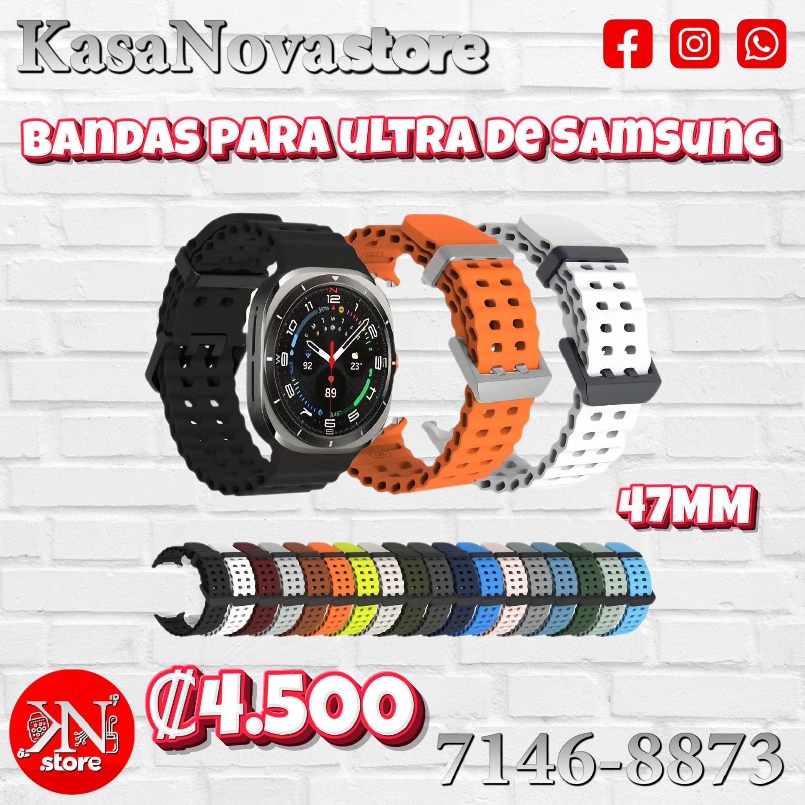 Bandas para Samsung Ultra 47mm