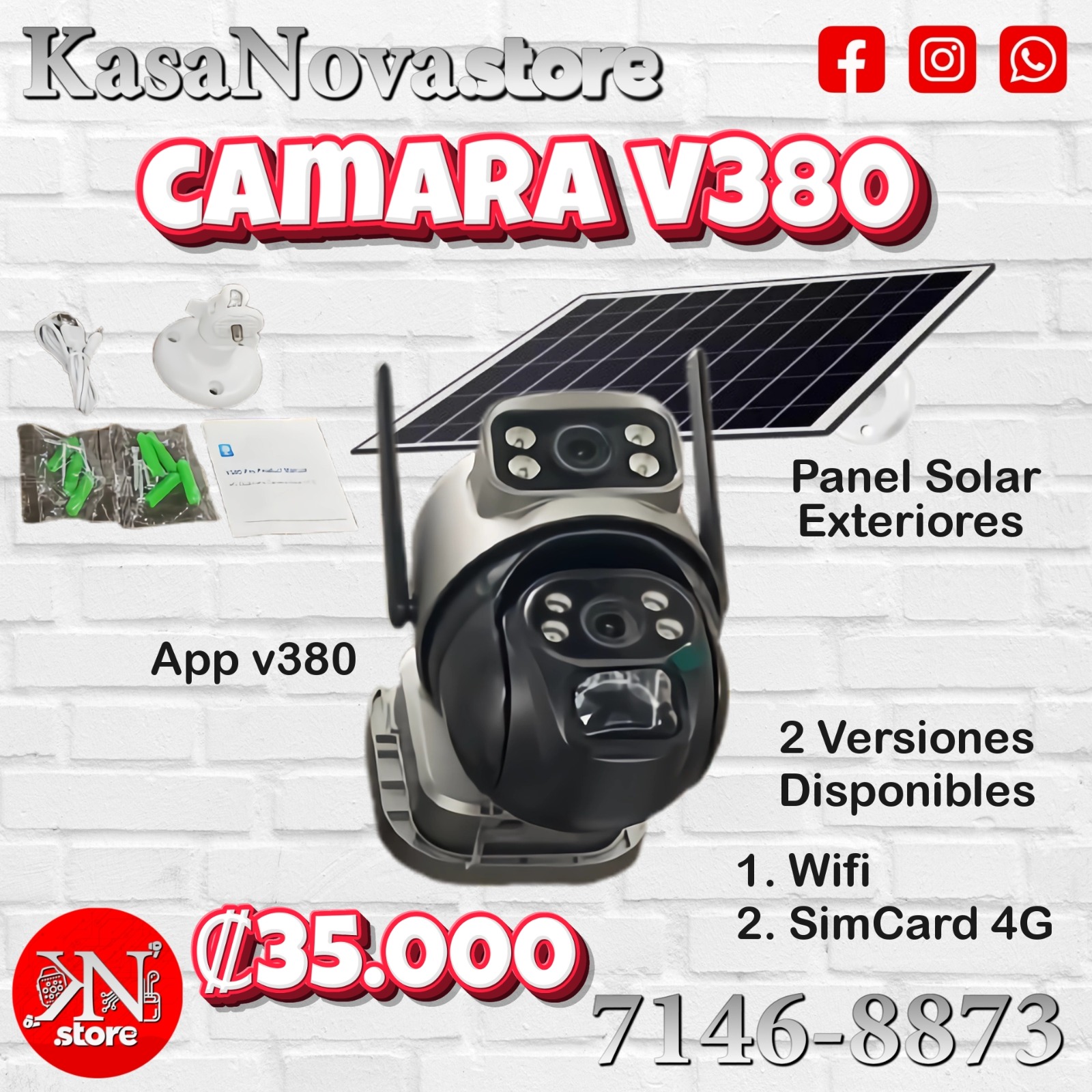 Cámara V380 Solar