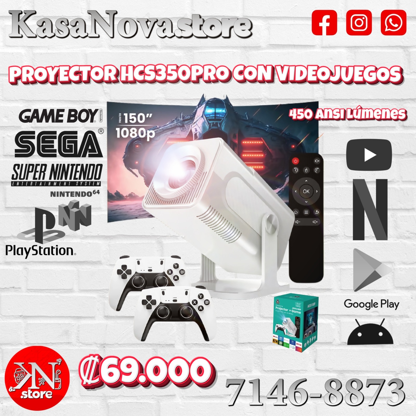 Proyector HCS350Pro con Videojuegos