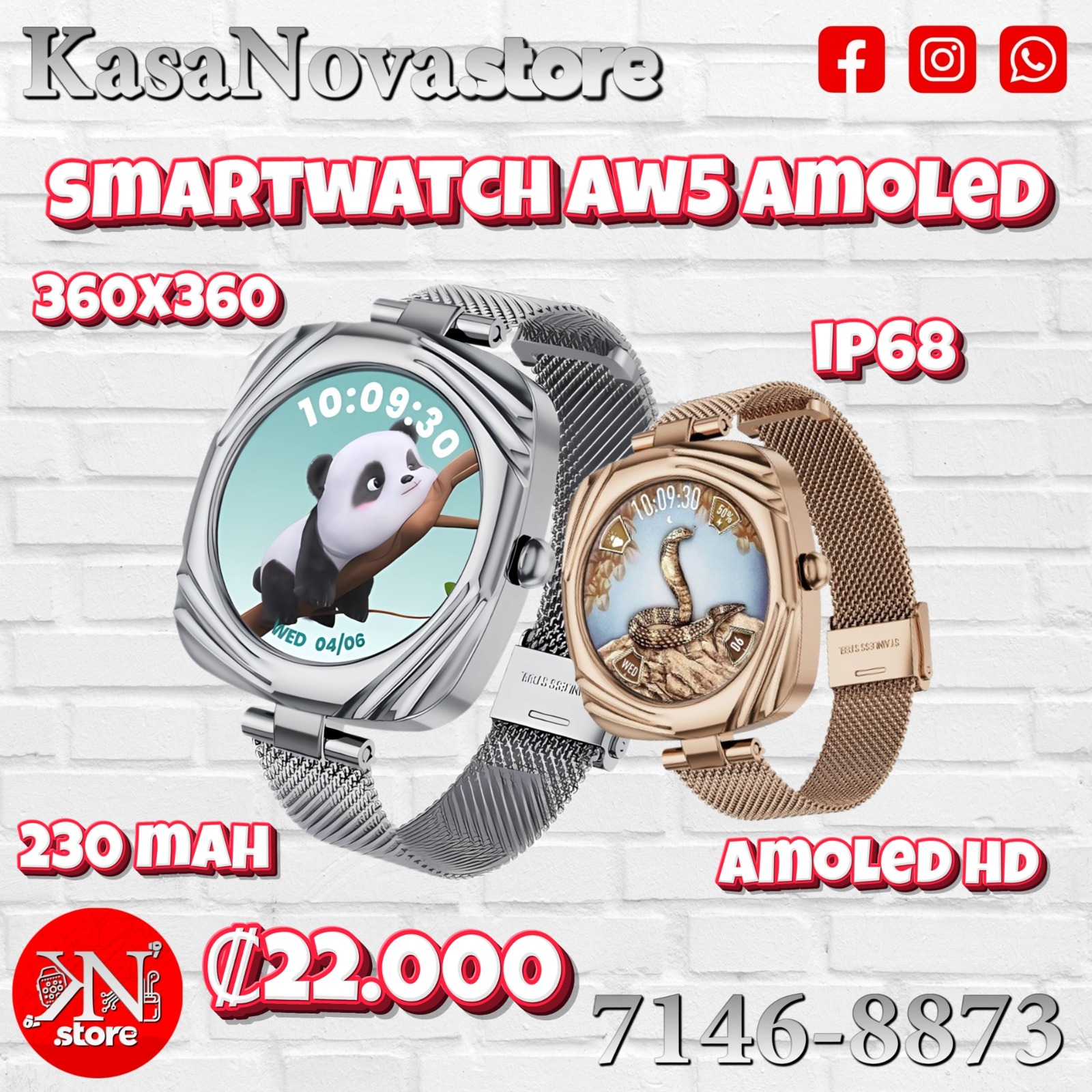 Smartwatch AW5 AMOLED