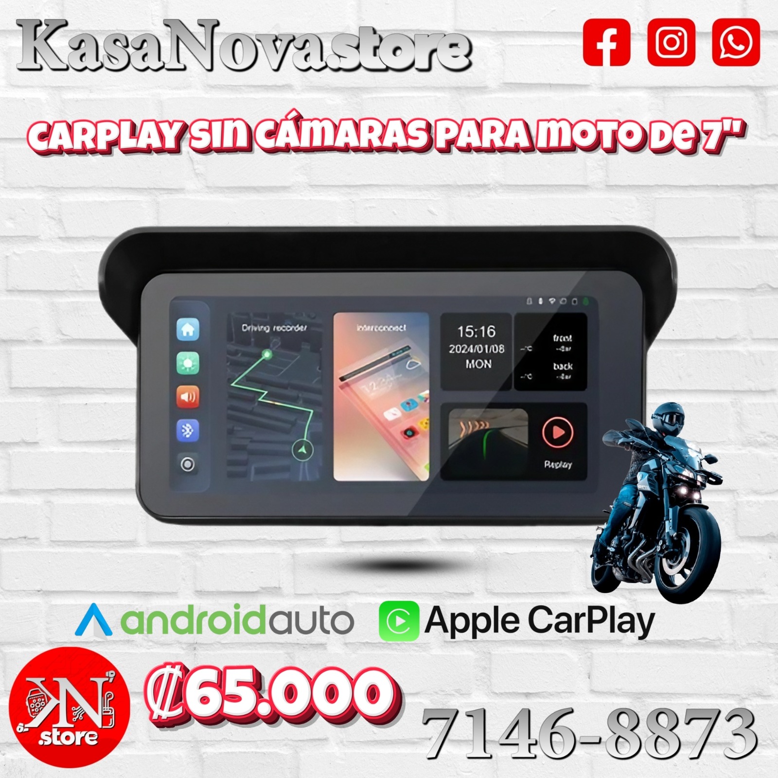 CarPlay para Moto 7"