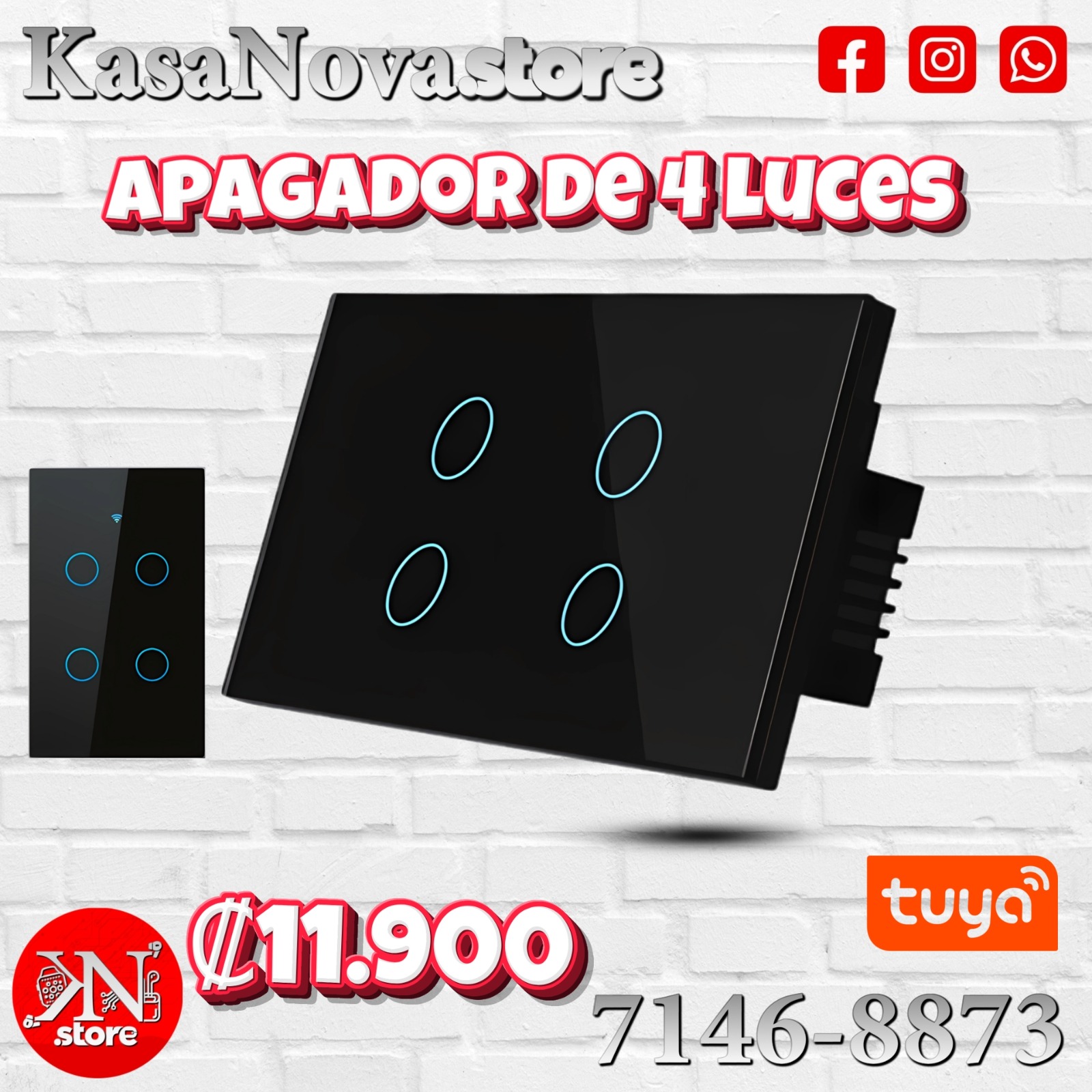 Apagador de 4 luces inteligente