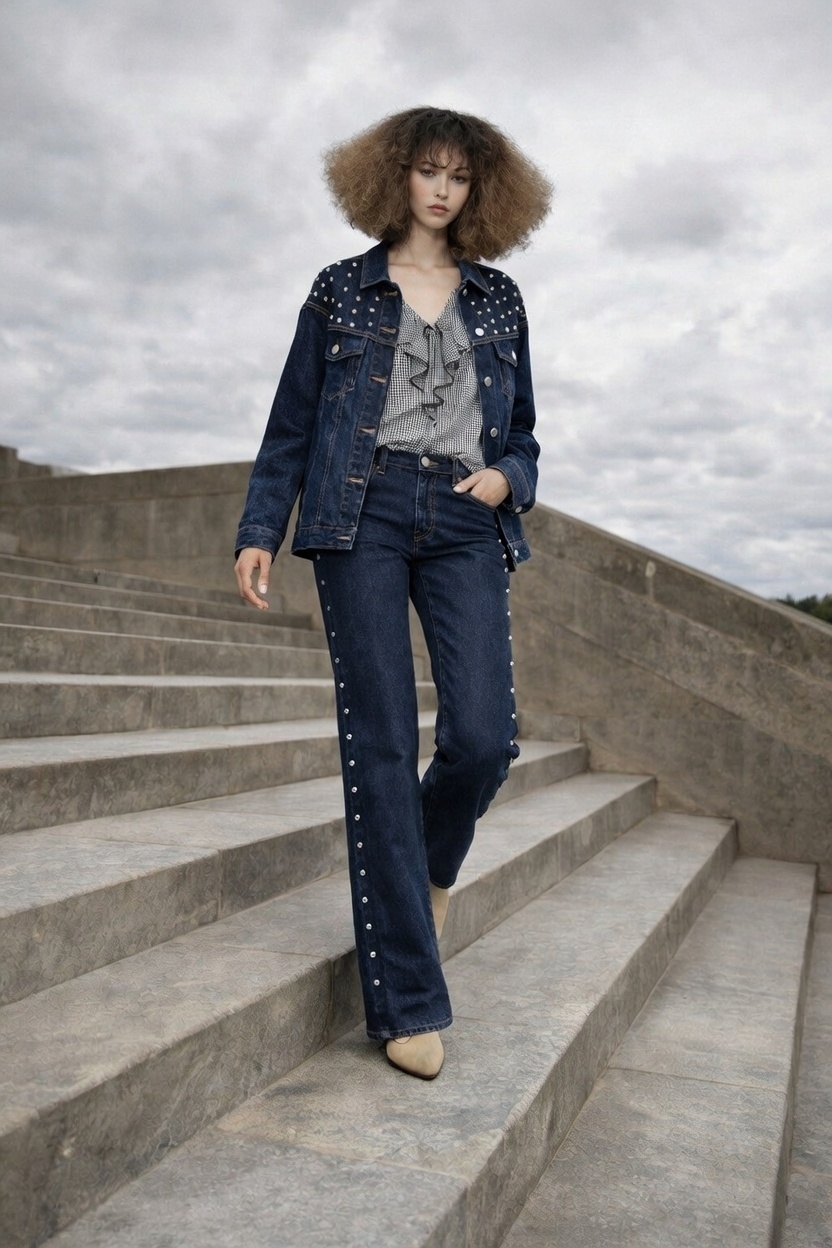 CAZADORA VAQUERA TACHUELAS 