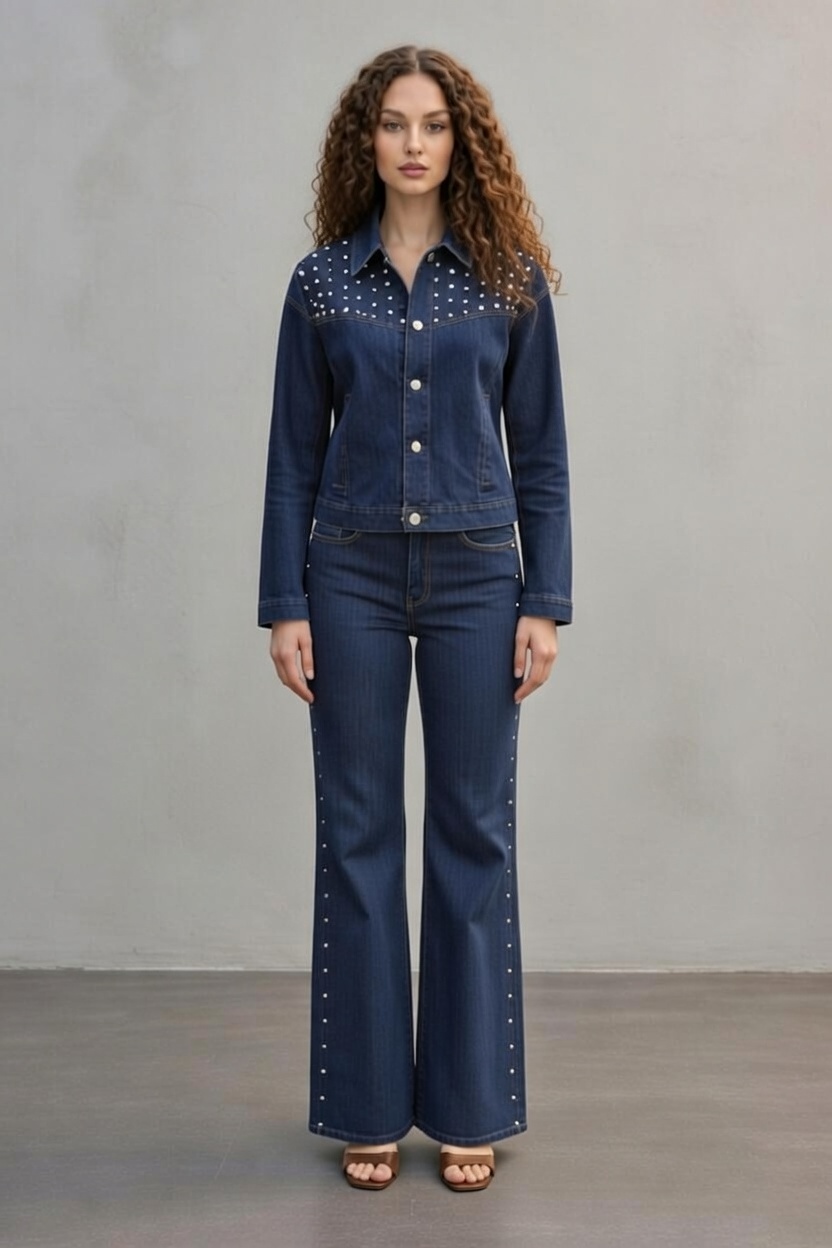 JEANS TACHUELAS  REGULAR WAIST