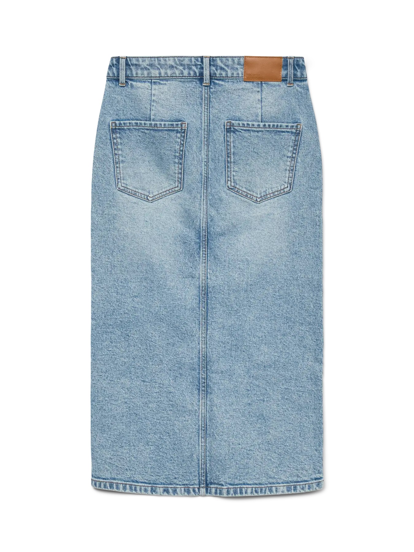 FALDA MIDI ABERTURA DENIM