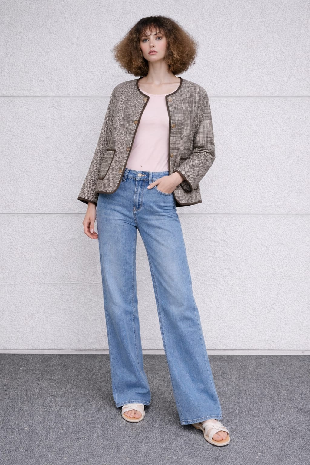 CHAQUETA ACOLCHADA VICHY