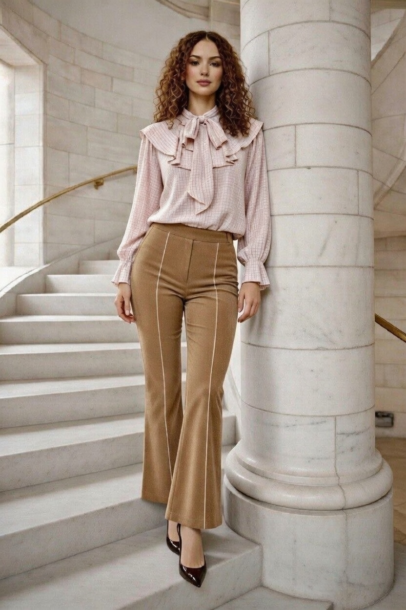 CAMISA VOLANTES  CUADROS