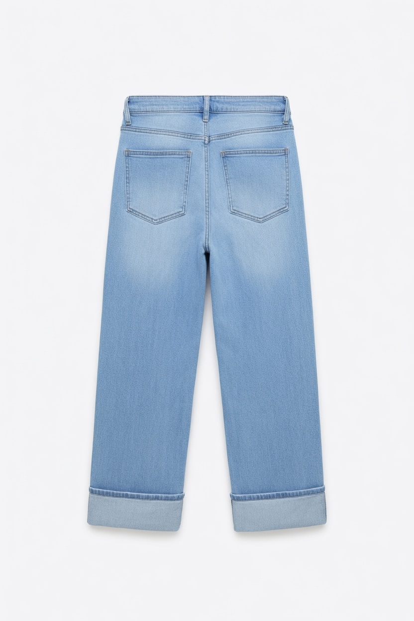 JEANS STRAIGTH BAJO VUELTO