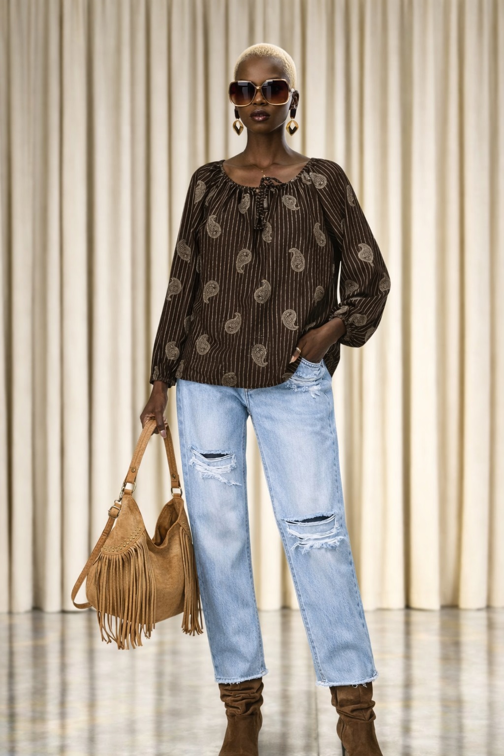 BLUSA ESTAMPADO CACHEMIRE BRILLANTE