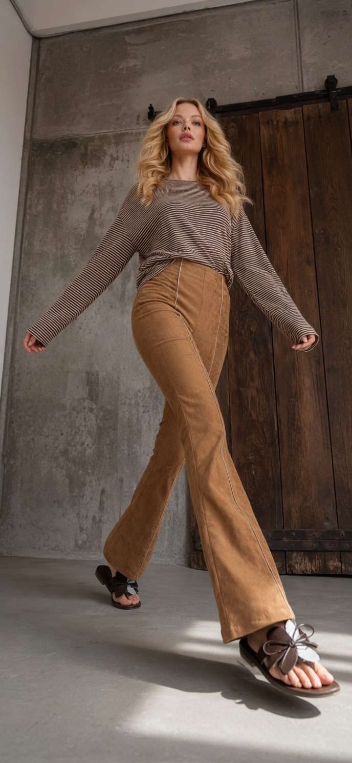 PANTALÓN FLARE  EFECTO ANTE 